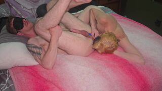 blonde milf first time rimming and pegging