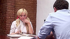 latina teen dressed as a college girl fucks her mature male teacher in the office wet hot teens 02